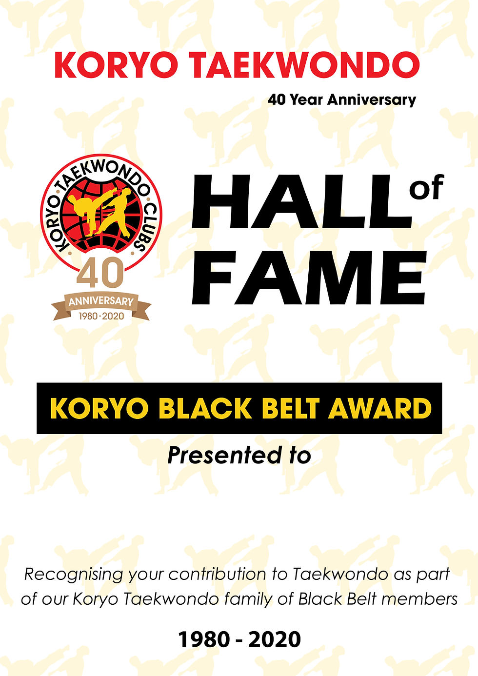 Thumbnail: Certificate Design - Martial Arts