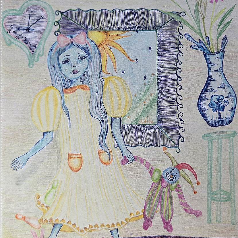 Little blue girl