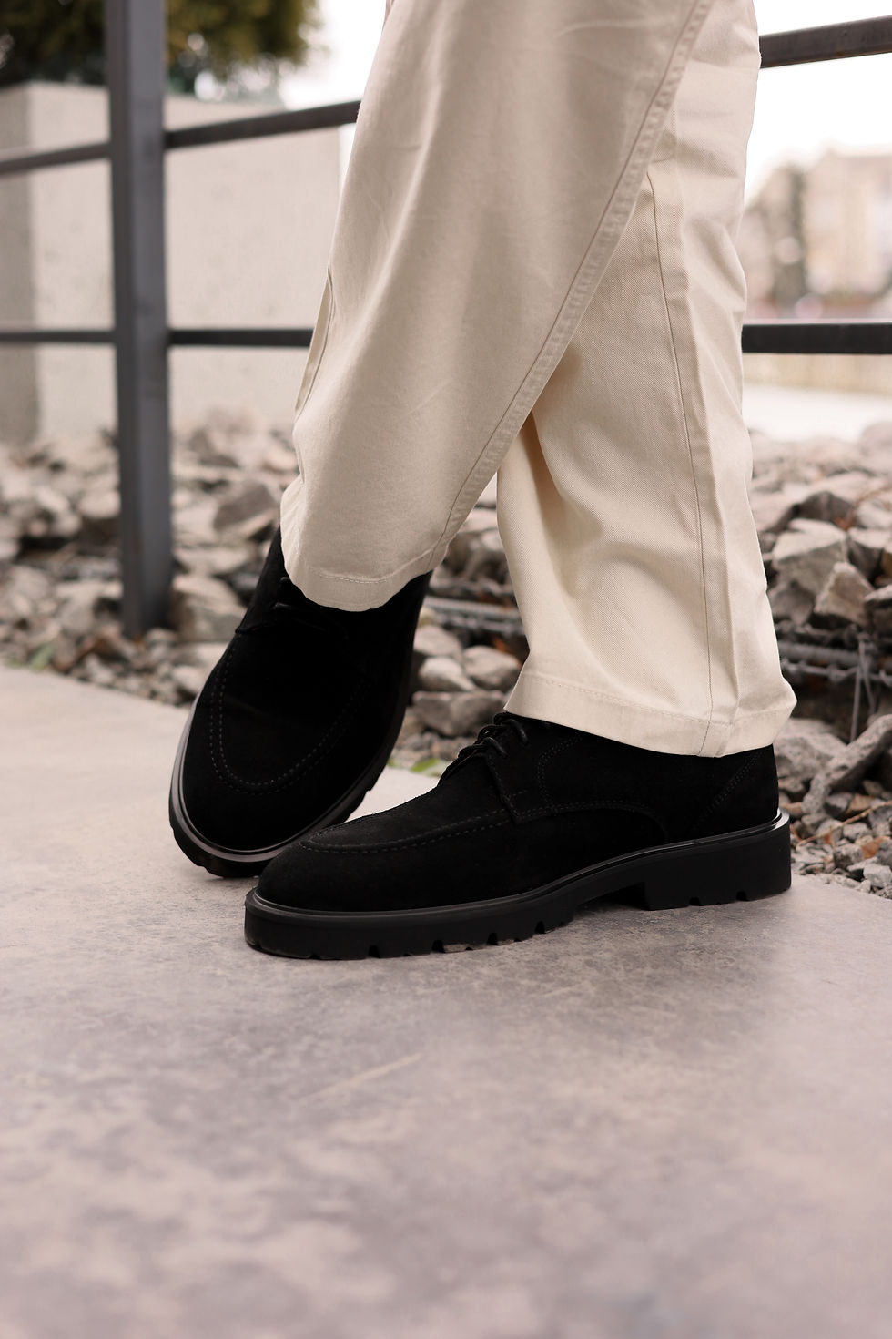 Миниатюра: Чоловічі замшеві туфлі чорні