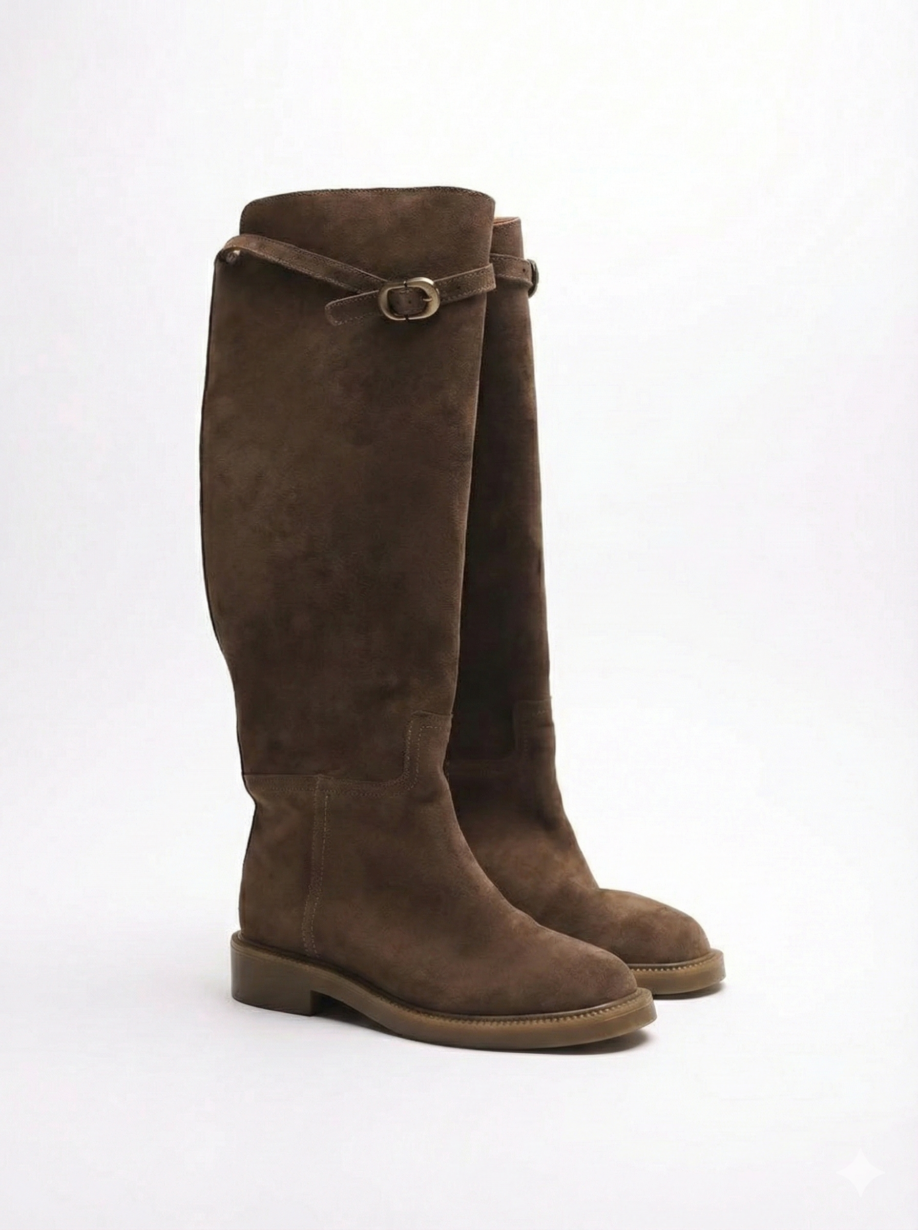 Жіночі високі замшеві чоботи