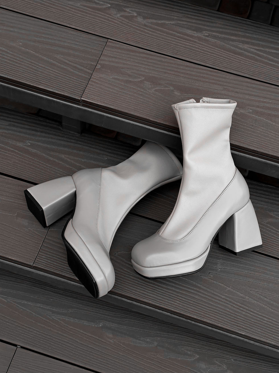 Миниатюра: Женские утепленные ботильоны OCEAN кожаные бежевые