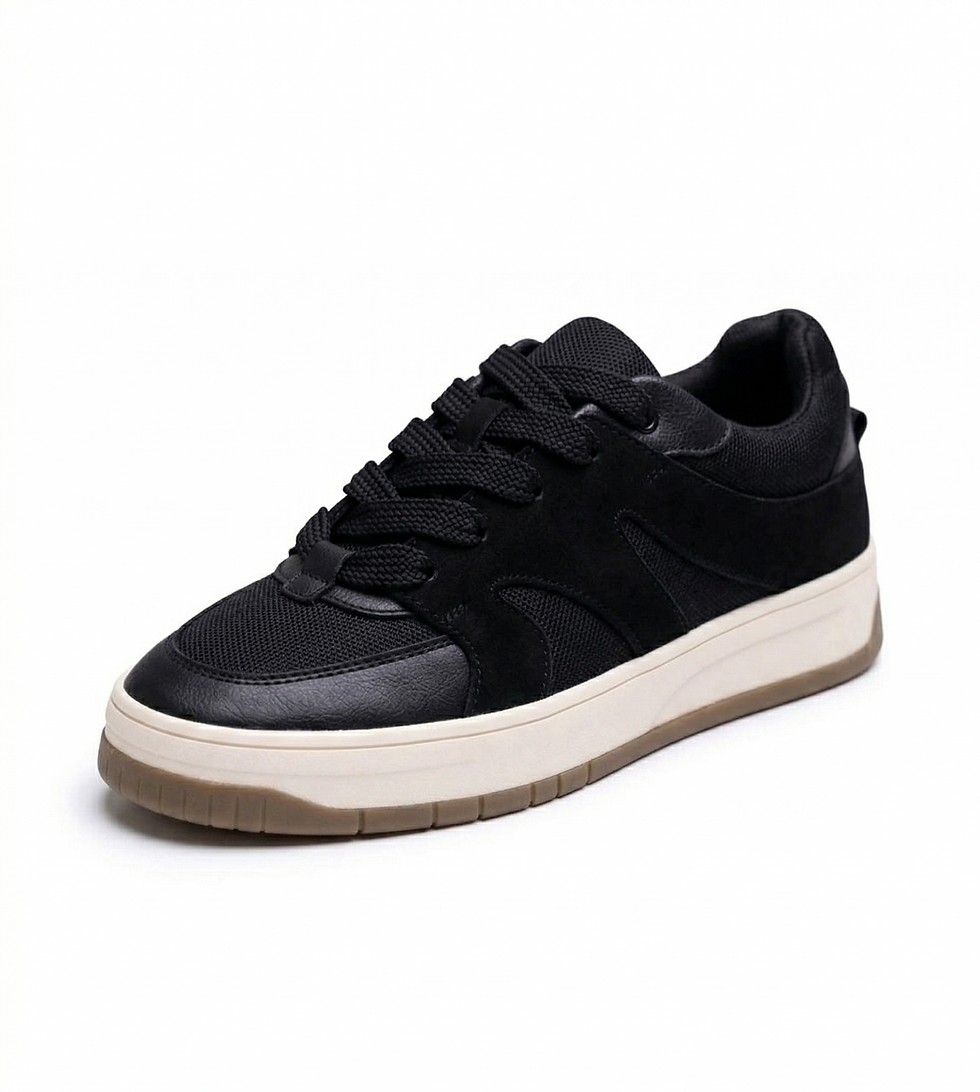 Прев'ю: Чоловічі кеди Mayros чорні на білій підошві