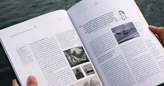 Mémoire de recherche en master d’illustration scientifique. Exploration de l’Arctique à travers l’histoire des expéditions polaires et des missions scientifiques contemporaines, montrant comment l’illustration scientifique et la narration visuelle contribuent à comprendre et représenter une région fragile face au changement climatique.