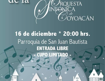 Concierto Navideño por la Orquesta Sinfónica de Coyoacán