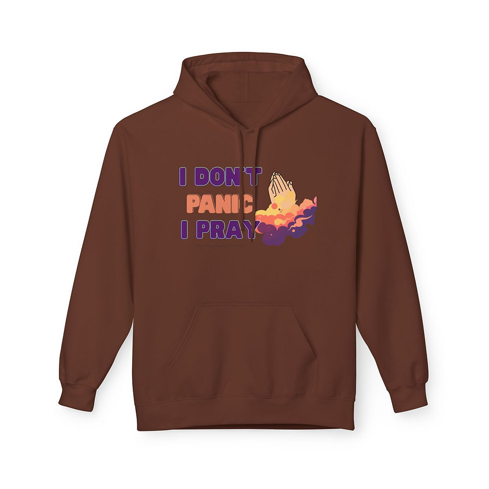 Thumbnail: Prayer Hoodie - "I Don't Panic I Pray" Faith Graphic Pullover