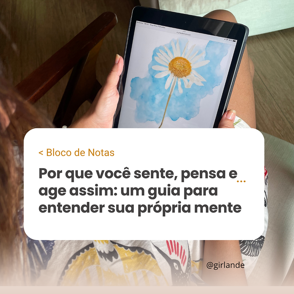 O problema não é o que você sente… é misturar tudo