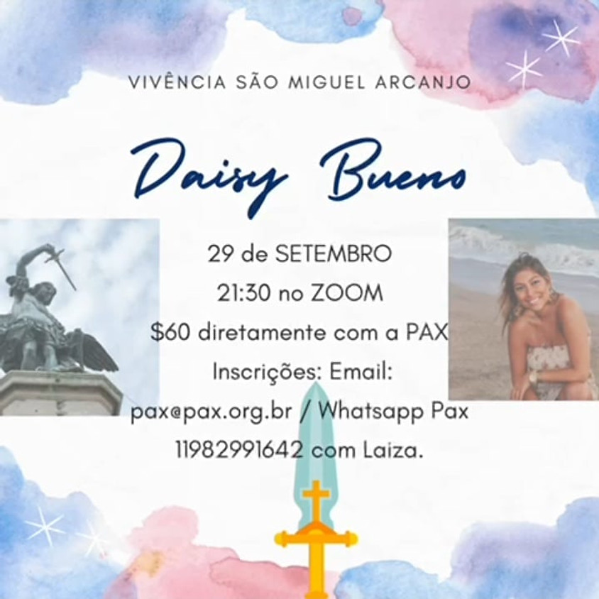 VIVÊNCIA DE ARCANJO MIGUEL ☆ com Daisy Bueno no Zoom