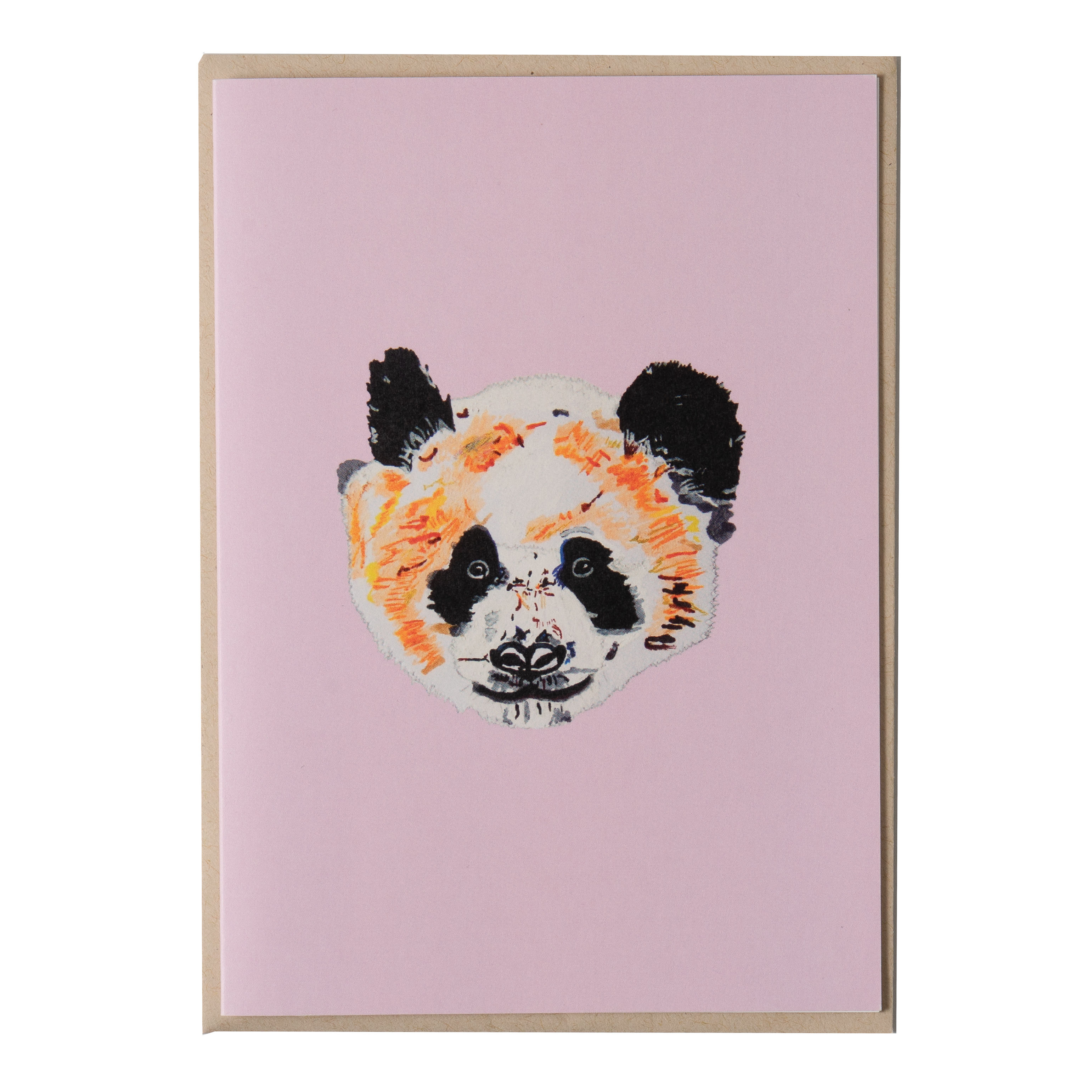 Panda Greeting card - Pink