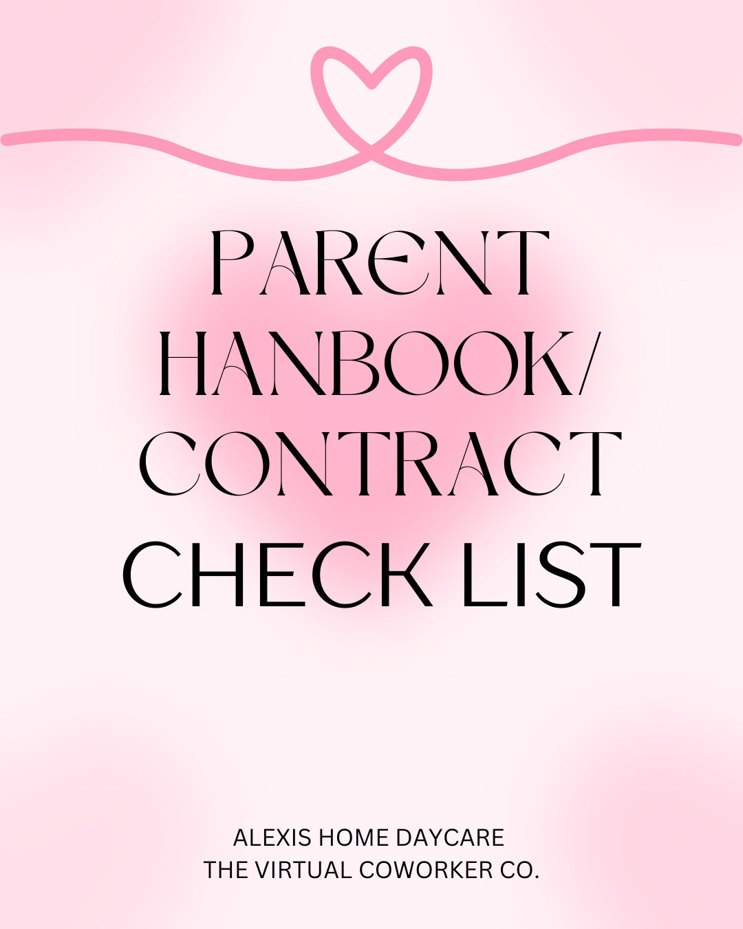 Childcare Handbook/ Contract Checklist