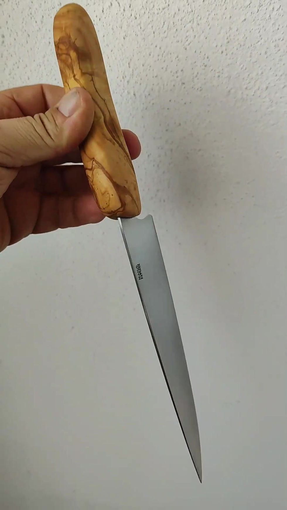 Miniatura: Juego de cuchillos de chef con mango de madera de olivo