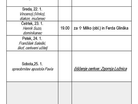 Oznanila od 19. do 26. januarja 2025 (Šentilj)