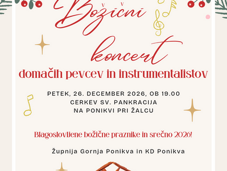 Božični koncert na Gornji Ponikvi