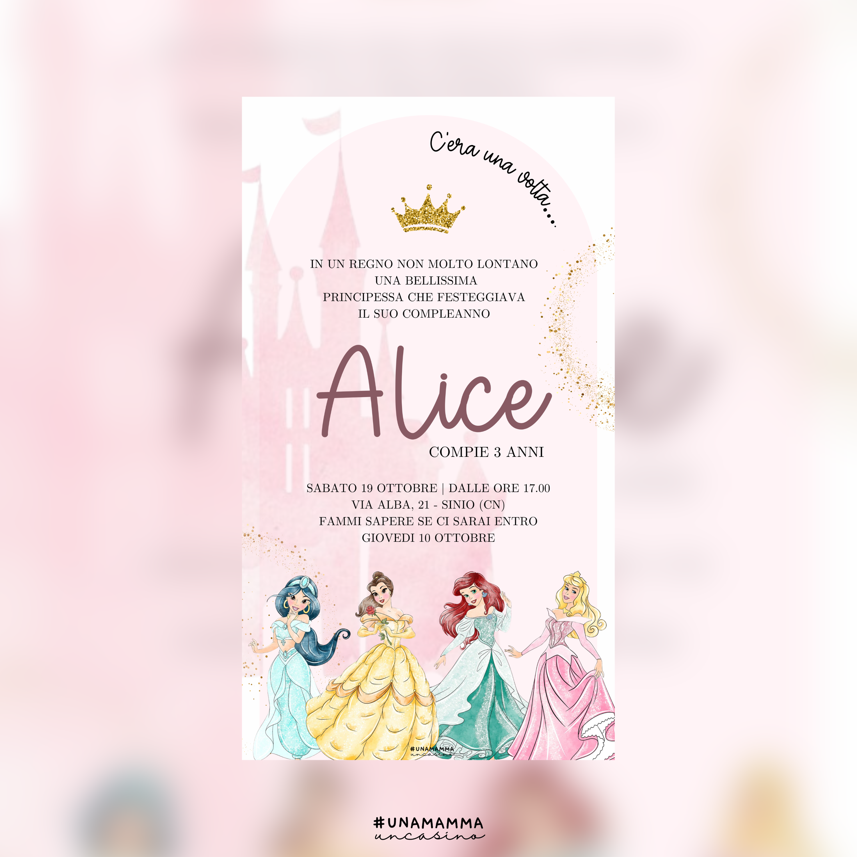Invito digitale Principesse