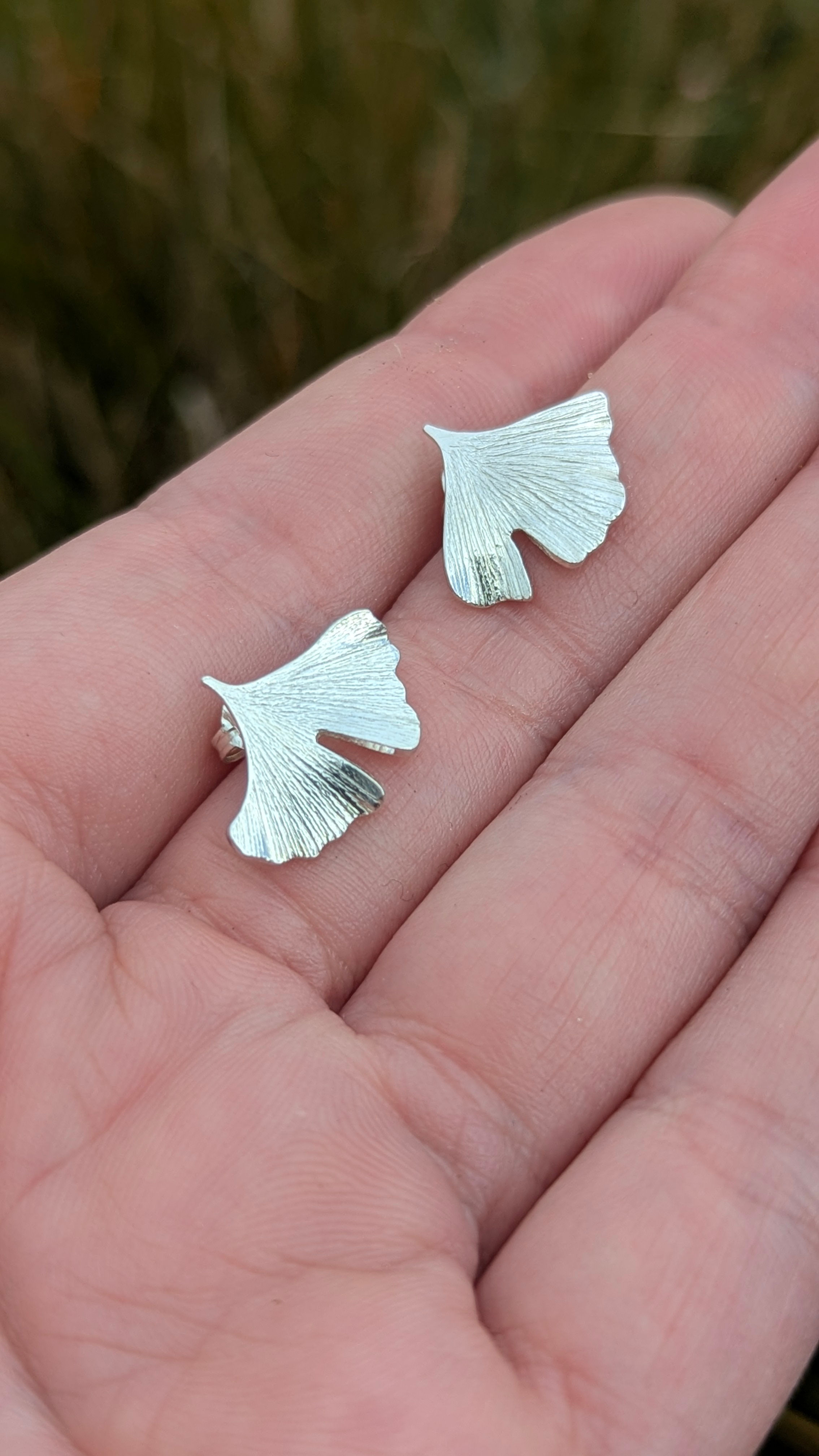 Ginkgo Stud Earrings