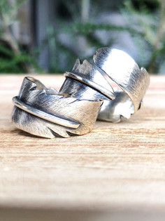 Adjustable Feather Rings - Rholene Singleton Jewellery Designs