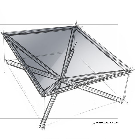 Tavola di ispirazioni e disegni preparatori del tavolo erudita