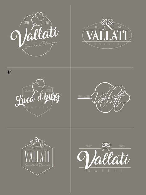 Proposte grafiche preliminari del marchio Luca et Burg