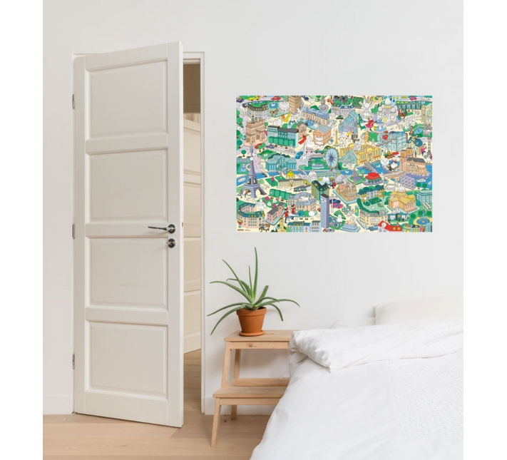 Miniature : Poster géant avec stickers Paris