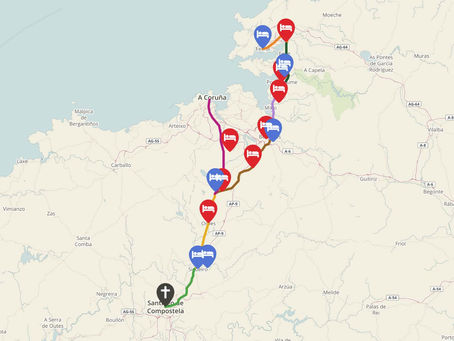 Práctica 2: Albergues no Camiño Inglés