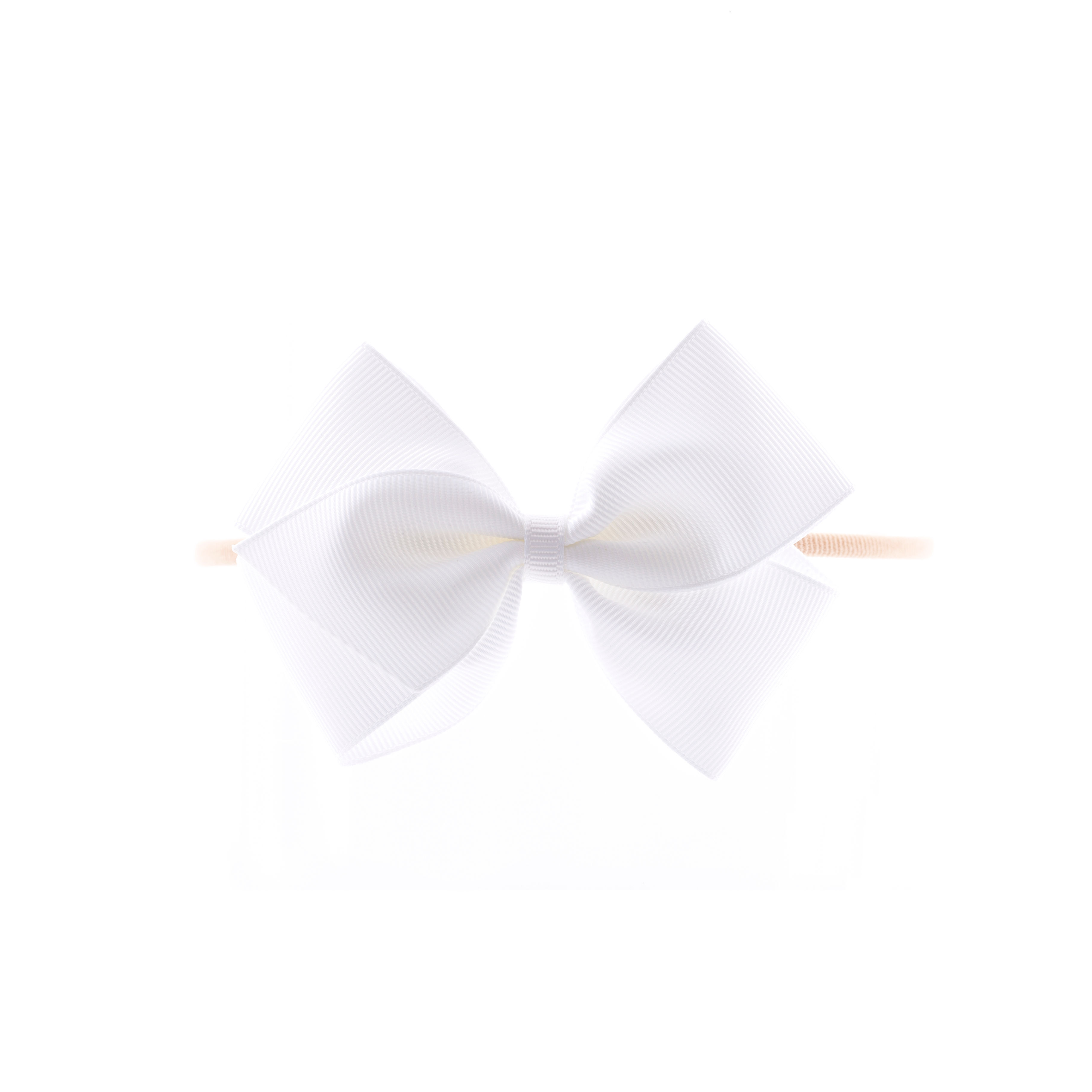 Medium London Bow Soft Headband - White