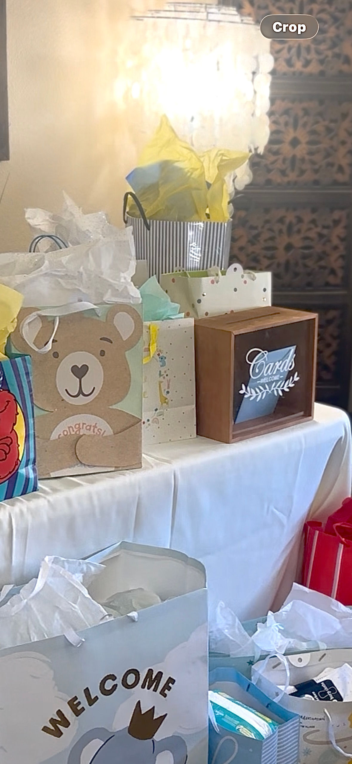 Brown Wooden & Clear Acrylic Card Box