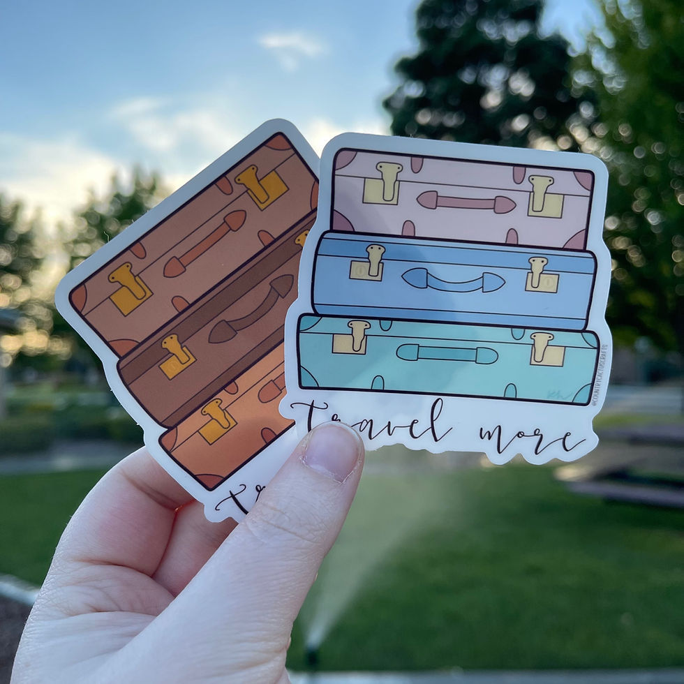 Suitcase Stack | Travel | Die-Cut Stickers