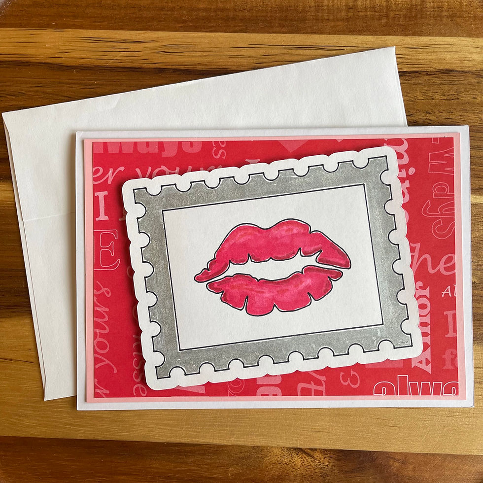 Thumbnail: Kiss Postage Stamp | Valentine's Day | Greeting Cards