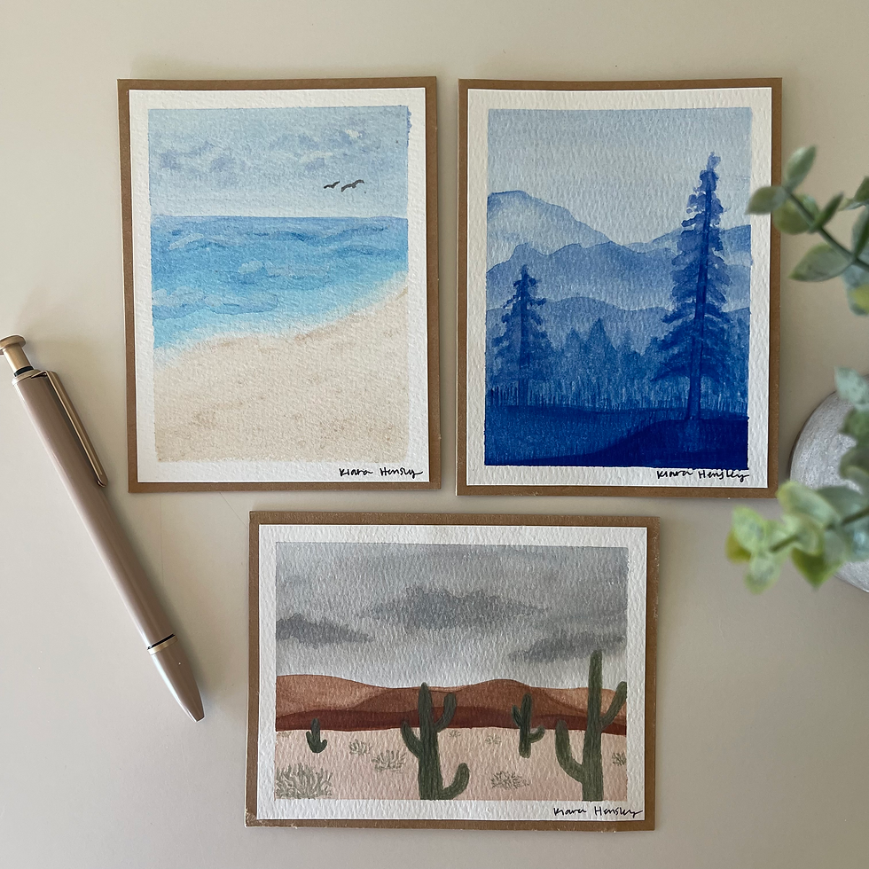 Thumbnail: Watercolor Landscapes | All Occasion | Card Set