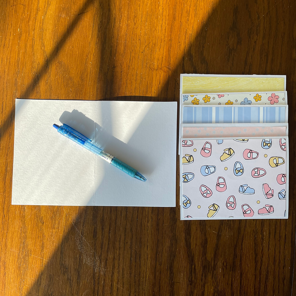 Thumbnail: Handmade baby shower cards blank inside