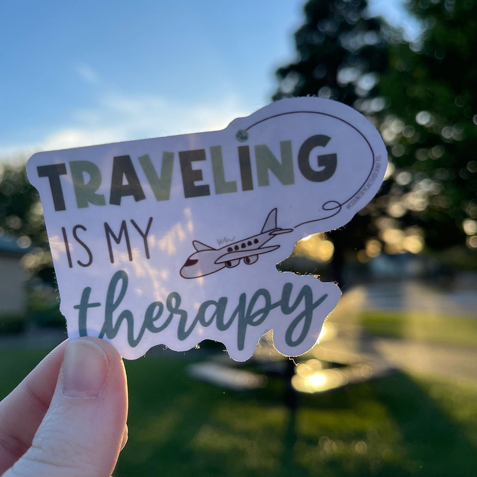 Travel Therapy | Travel | Die-Cut Stickers