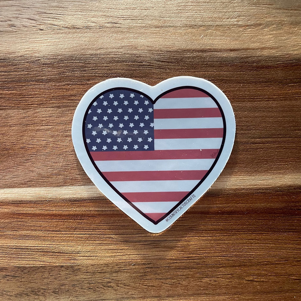 Thumbnail: Flag Heart | Patriotic | Die-Cut Stickers