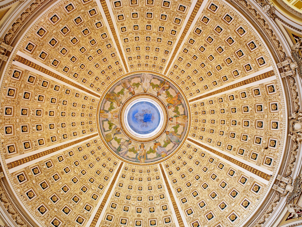 Dome of the Main Reading Room in the Library of Congress Thomas Jefferson Building