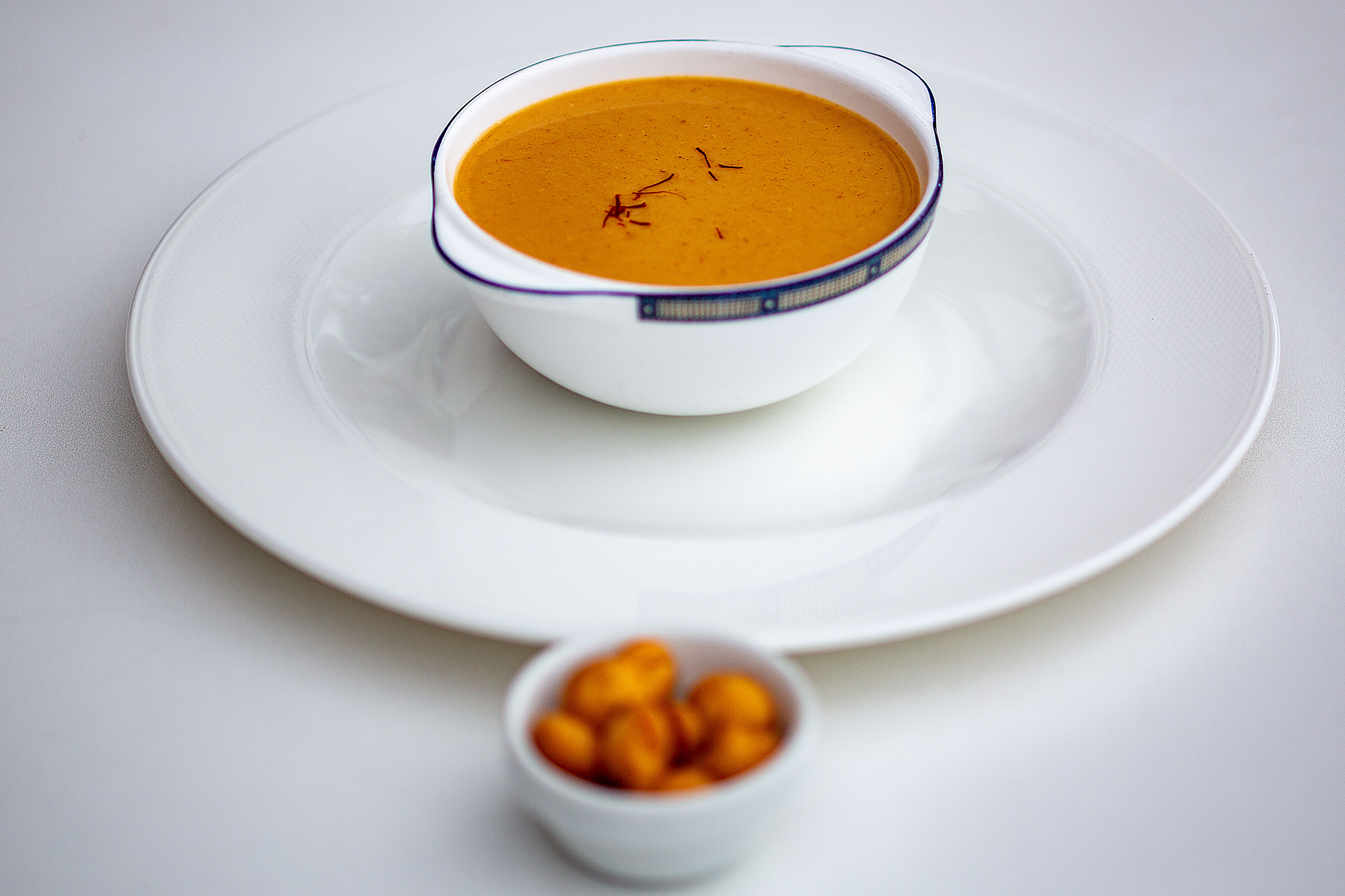 Crema de langosta del Mediterráneo al perfume de azafrán