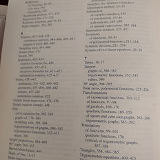 6th page of Index for Algebra2