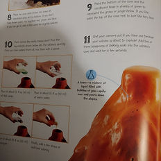 Another page of Science Stem Experiment to show a Volcano