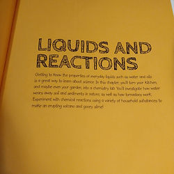 A section before water lessons talking about liquids and reactions to them