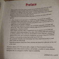 1st page of the Preface of the Geometry Book used