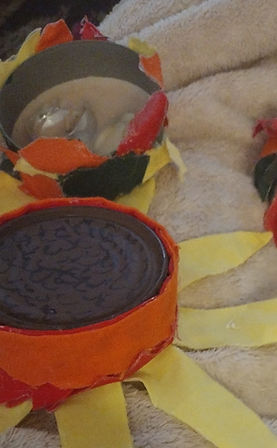 Fall Can scented candle holders and a Sunflower of can.