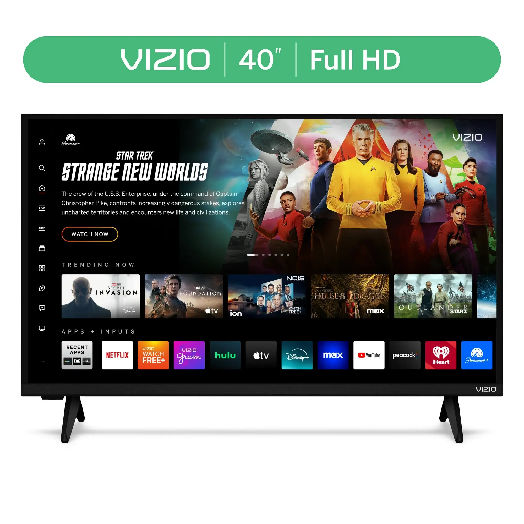 VIZIO 40" Smart TV with Aexza giving XFD40M-0804; richer contrast and true-tolife color