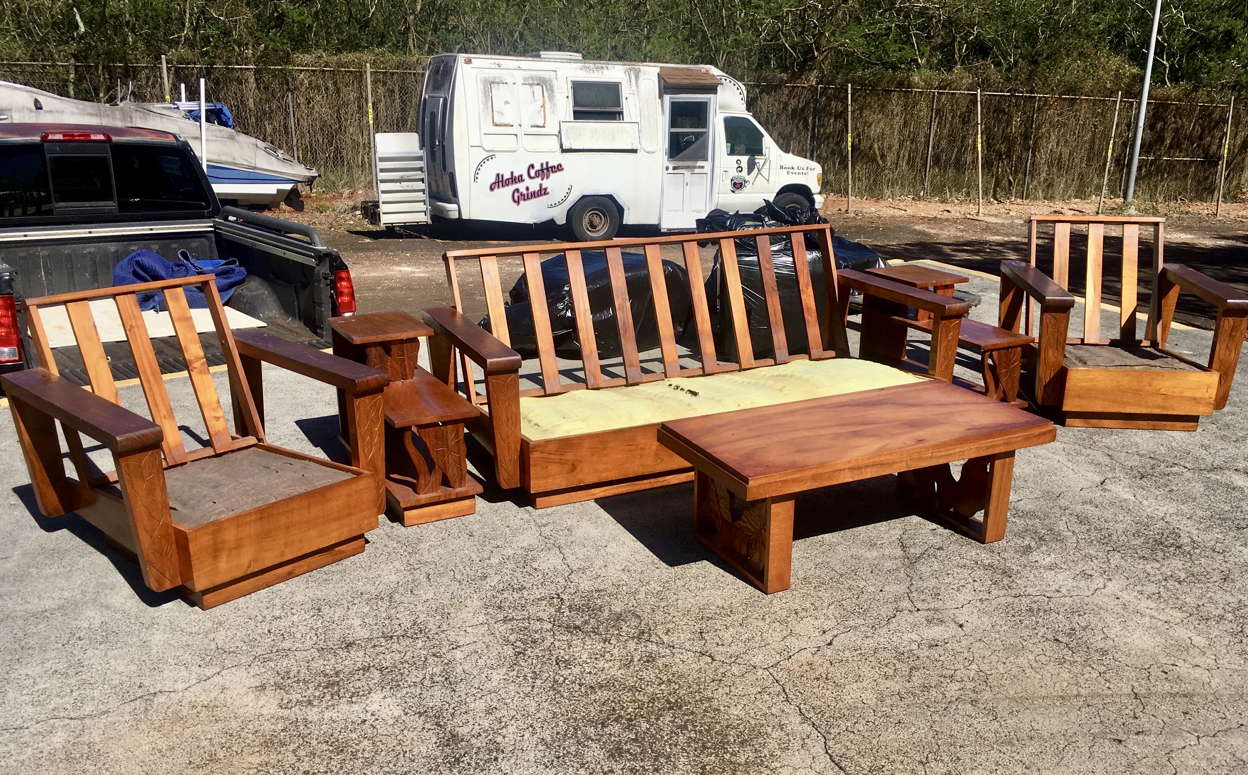 Fph1 Vintage Furniture Just Sold 1953 Hawaiian Koa 6 Pcs Set