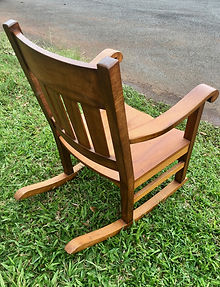"1890's" Hawaiian Curly Koa Queen Rocker