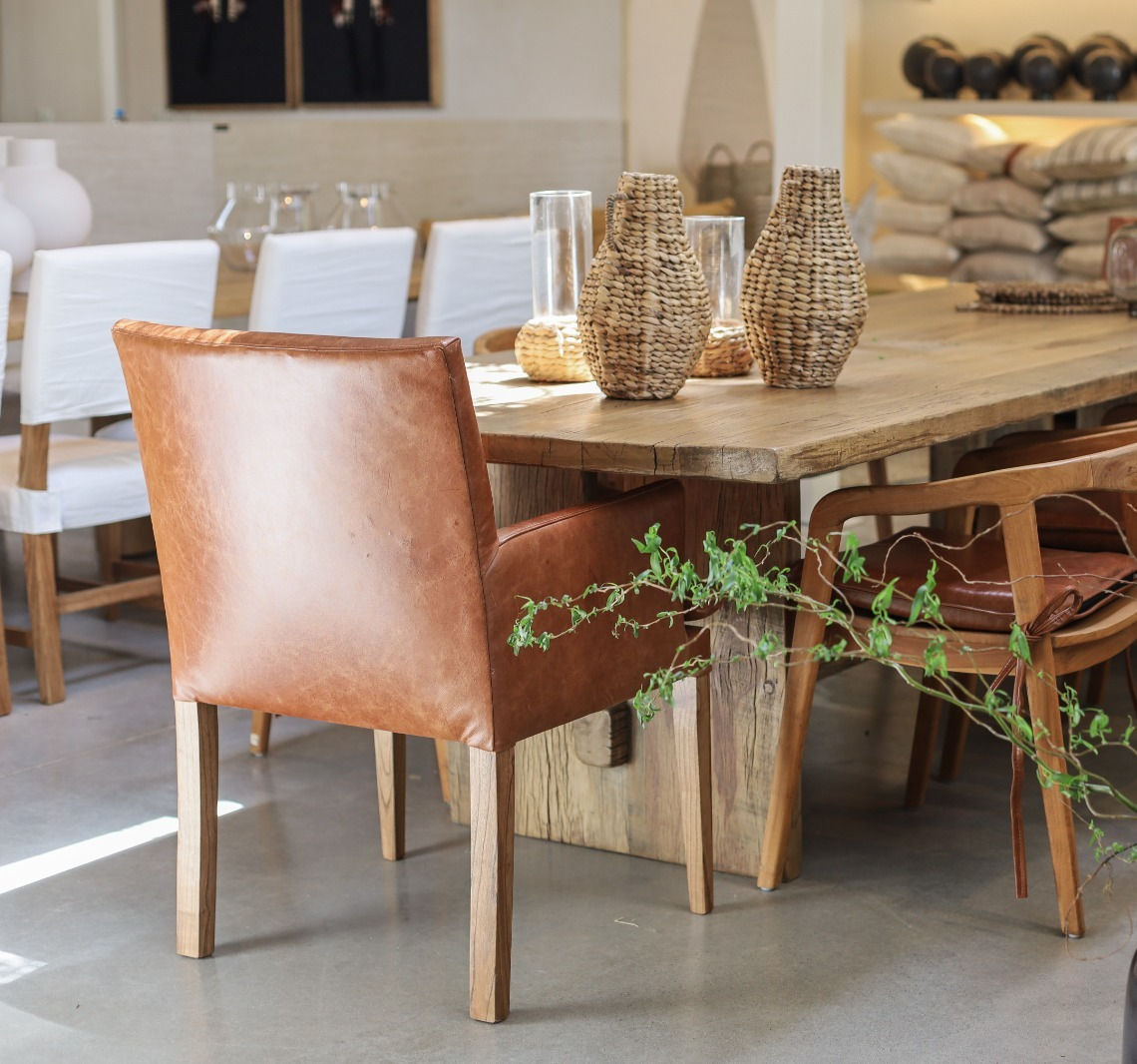 Silla Cabecera de Cuero con Apoyabrazos