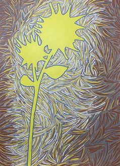 Peinture d'une fleur imaginaire.