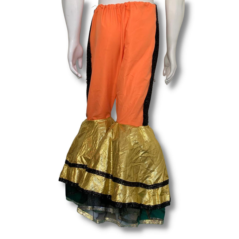 Miniatura: Conjunto laranja e dourado *