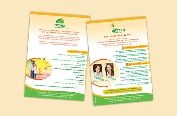 עיצוב פליירים לחברת אמירים