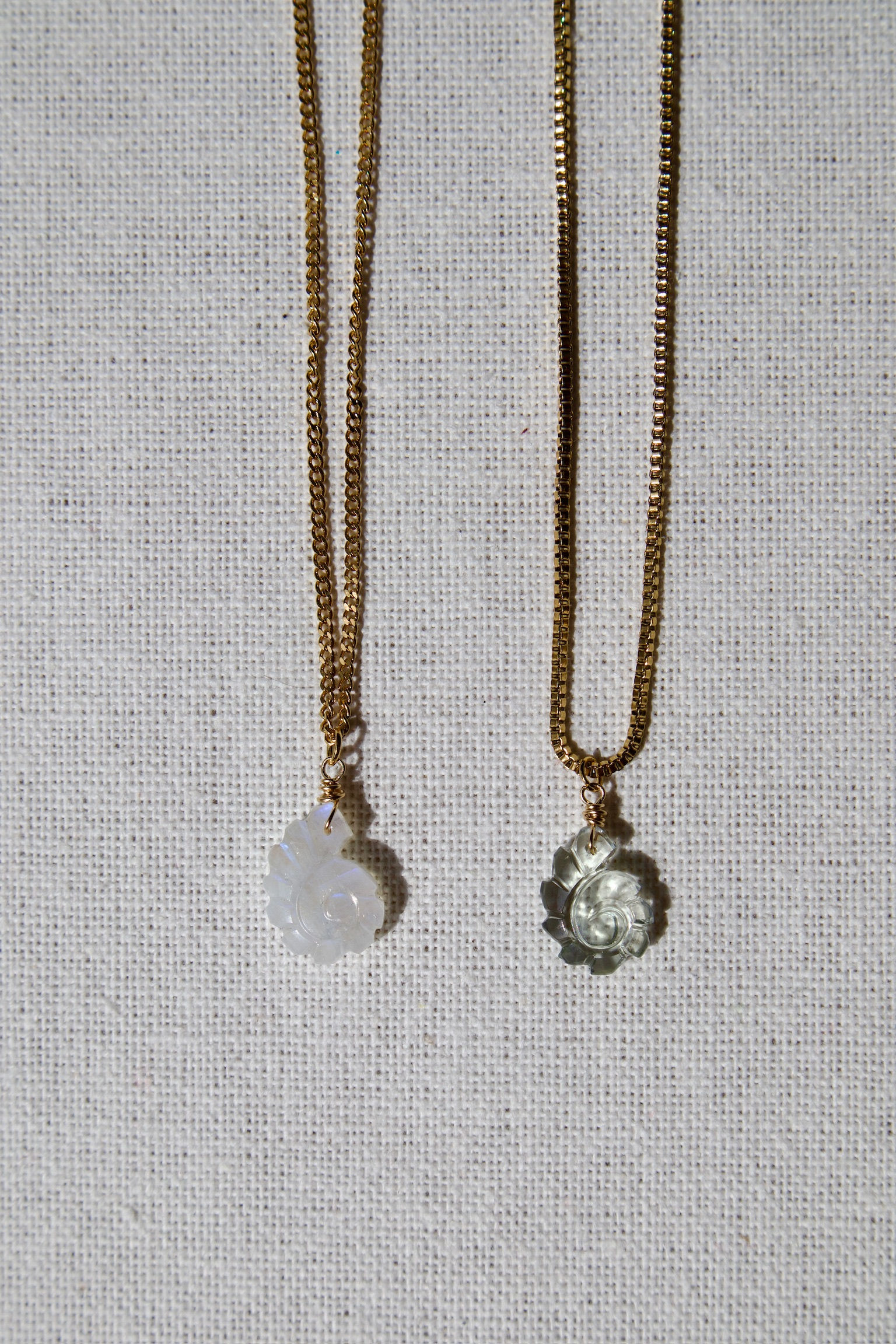 Gemstone Carved Ammonite - Gold