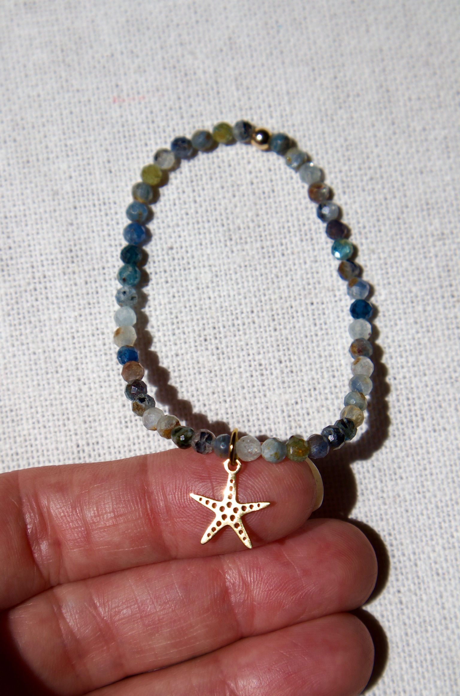 Kyanite Charm or Bar Bracelet