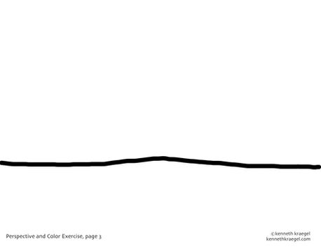 Horizon line for a perspective exercise kenneth kraegel leads at school and library author visits.