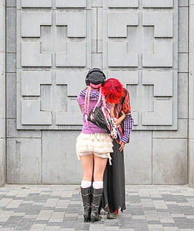 Image of hugging couple from the series Random Encounters.