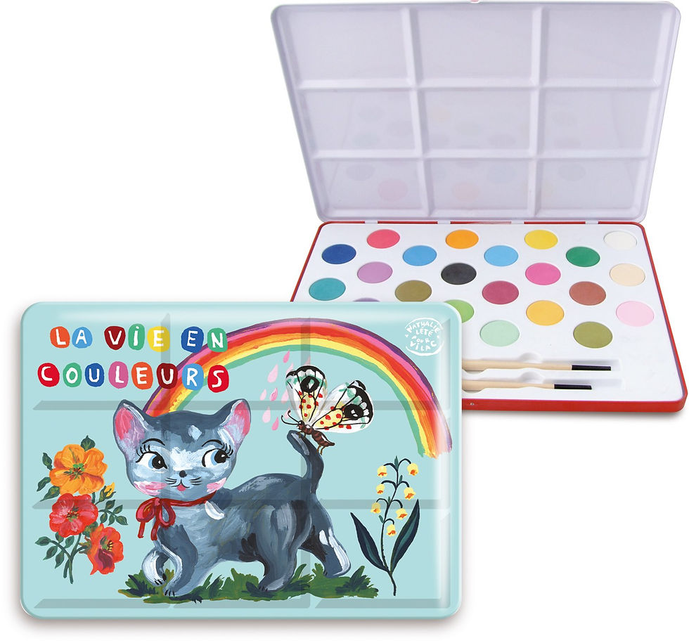 Vilac - Boîte de peinture GM "La vie en couleurs" de Nathalie Lété